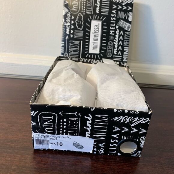 Mini Melissa Glittery Cosmic comfy sandal size 10 in white - Picture 13 of 13